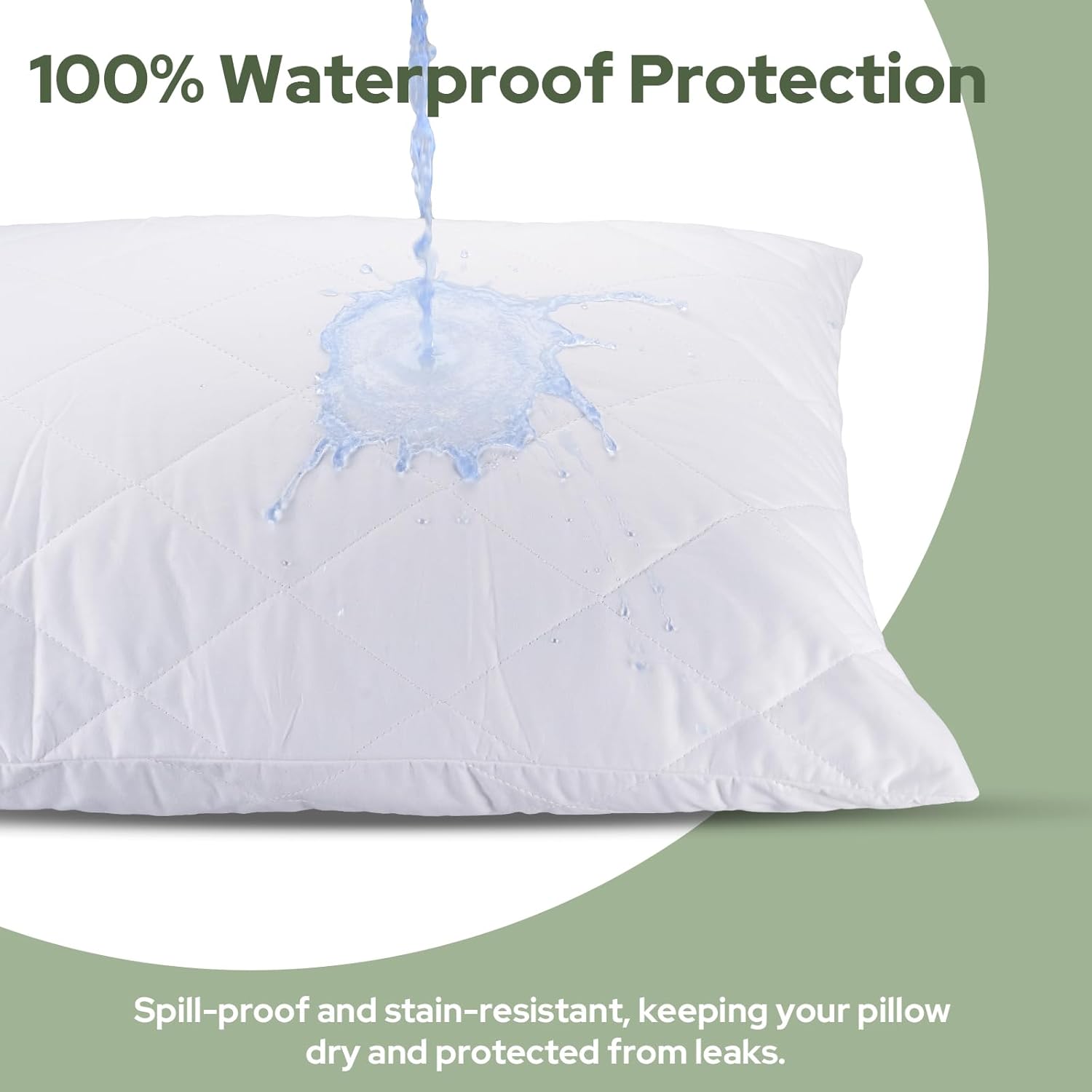 CoolShields Waterproof Pillow Protector, King Pillow Cases | Soft lyocell-blend doubles as a pillow cover, with a waterproof polyurethane layer and sturdy zipper for protection.
