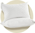 CoolShields Waterproof Pillow Protector, King Pillow Cases | Soft lyocell-blend doubles as a pillow cover, with a waterproof polyurethane layer and sturdy zipper for protection.
