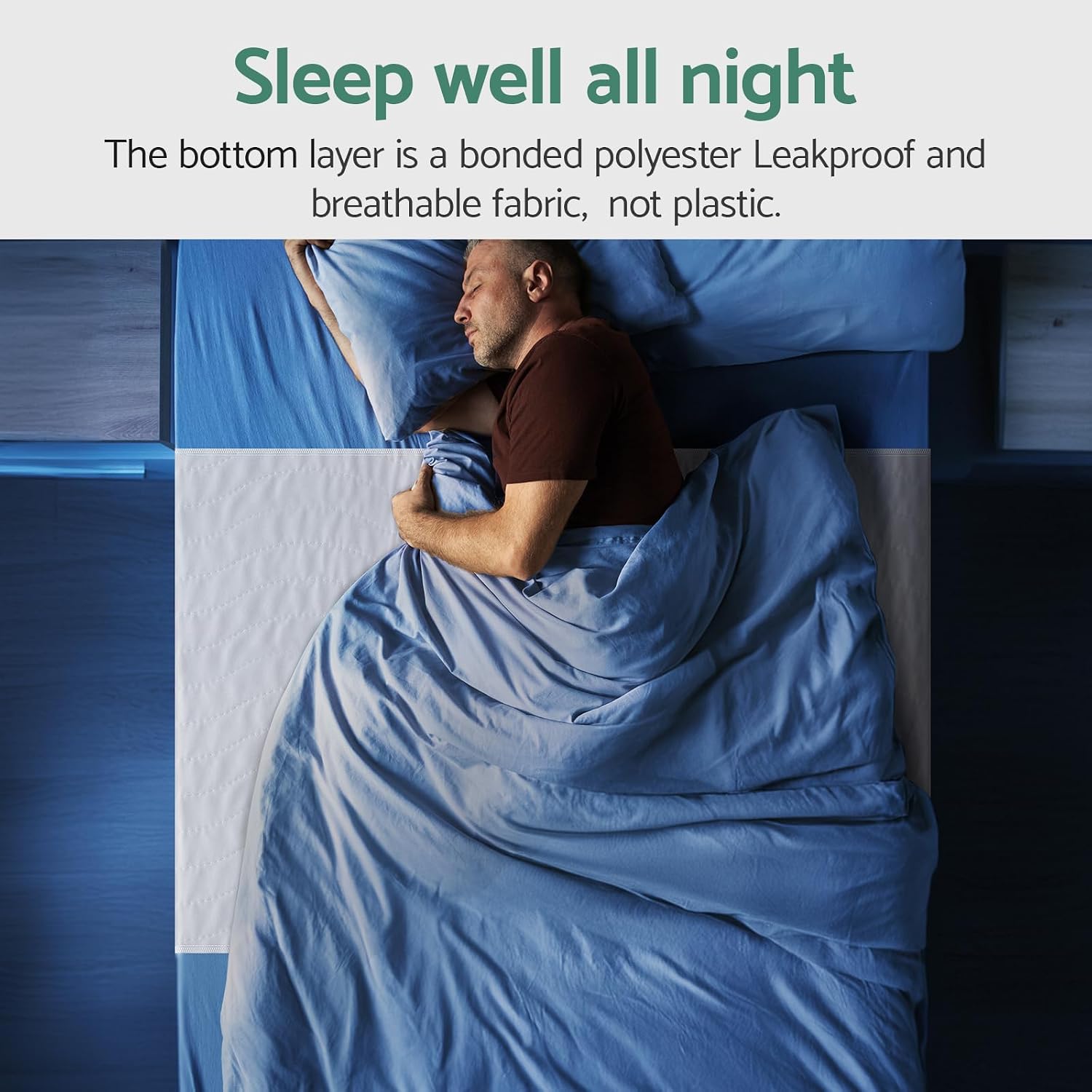CoolShields Waterproof Bed Pads Incontinence Washable Reusable Mattress Protector Bedwetting Pad for Adults, Elderly, and Pets