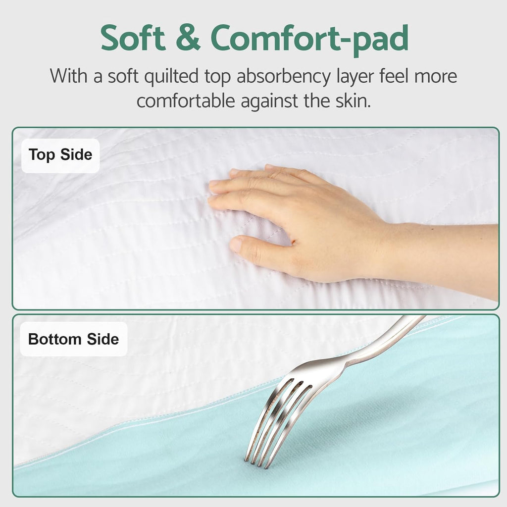 CoolShields Waterproof Bed Pads Incontinence Washable Reusable Mattress Protector Bedwetting Pad for Adults, Elderly, and Pets