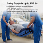 CoolShields Positioning Bed Pad with 8 Reinforced Handles, Washable Waterproof Transfer & Sliding Sheet for Repositioning, Turning & Everyday Care