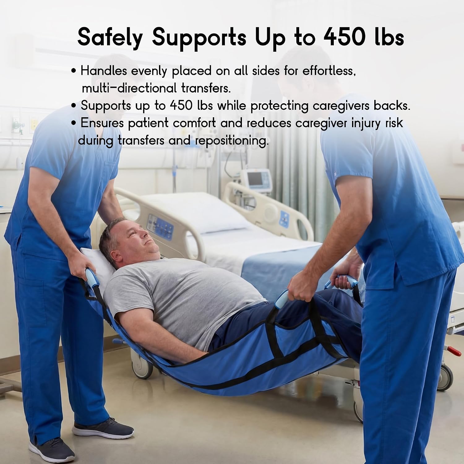 CoolShields Positioning Bed Pad with 8 Reinforced Handles, Washable Waterproof Transfer & Sliding Sheet for Repositioning, Turning & Everyday Care