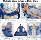 CoolShields Positioning Bed Pad with 8 Reinforced Handles, Washable Waterproof Transfer & Sliding Sheet for Repositioning, Turning & Everyday Care