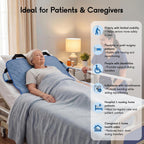 CoolShields Positioning Bed Pad with 8 Reinforced Handles, Washable Waterproof Transfer & Sliding Sheet for Repositioning, Turning & Everyday Care