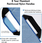 CoolShields Positioning Bed Pad with 8 Reinforced Handles, Washable Waterproof Transfer & Sliding Sheet for Repositioning, Turning & Everyday Care